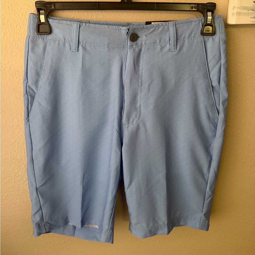 Men’s Pebble Beach Performance Dry Luxe Flat Front Golf Shorts Size 30 NWT Blue